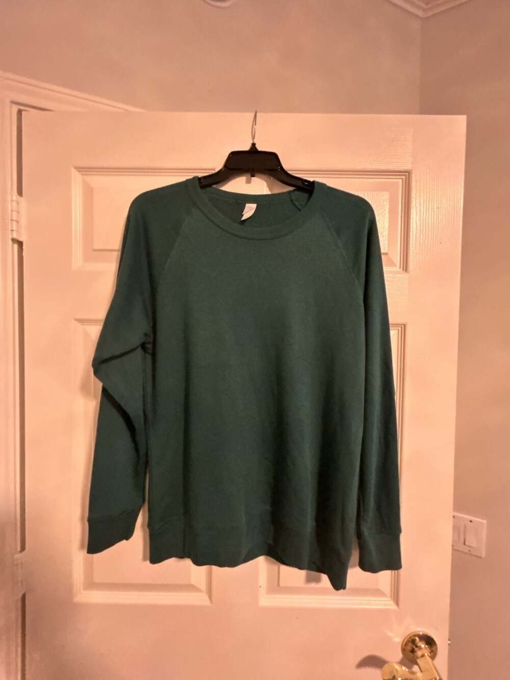 Beyond Yoga Deep Forest Green Raglan Crewneck Sweatshirt